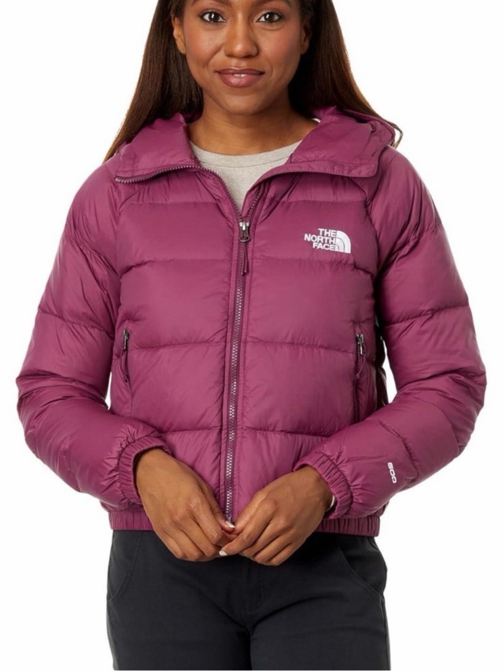 The North Face Women's Magenta Hooded Puffer Jacket